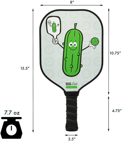 Big Dill Pickleball Co. Infinity Fiberglass Pickleball Paddles Set of 2 Paddles with Covers, 2 Pickleballs & Bag Top-Rated Pickleball Set