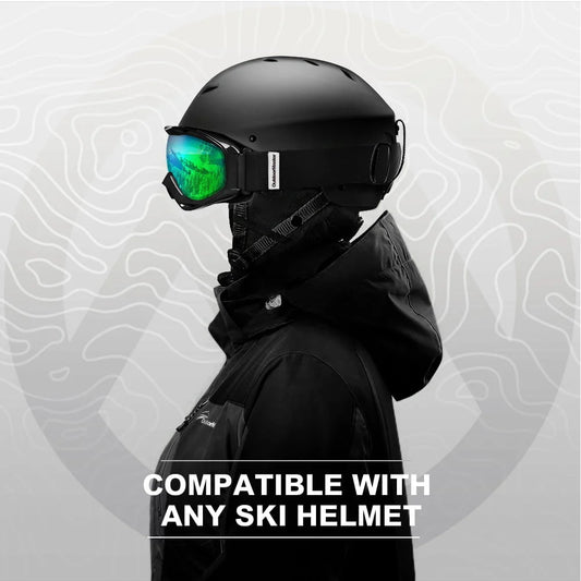 OutdoorMaster Ski Goggles OTG - over Glasses Ski/Snowboard Goggles for Men, Women & Youth - 100% UV Protection