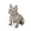 DUOSONG Dog Garden Sculpture Gray Glass Garden & Outdoor Water Fountains