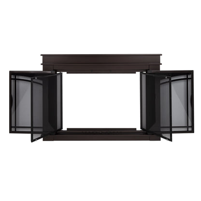 Pleasant Hearth Fenwick Glass Firescreen Oil Rubbed Bronze - Medium