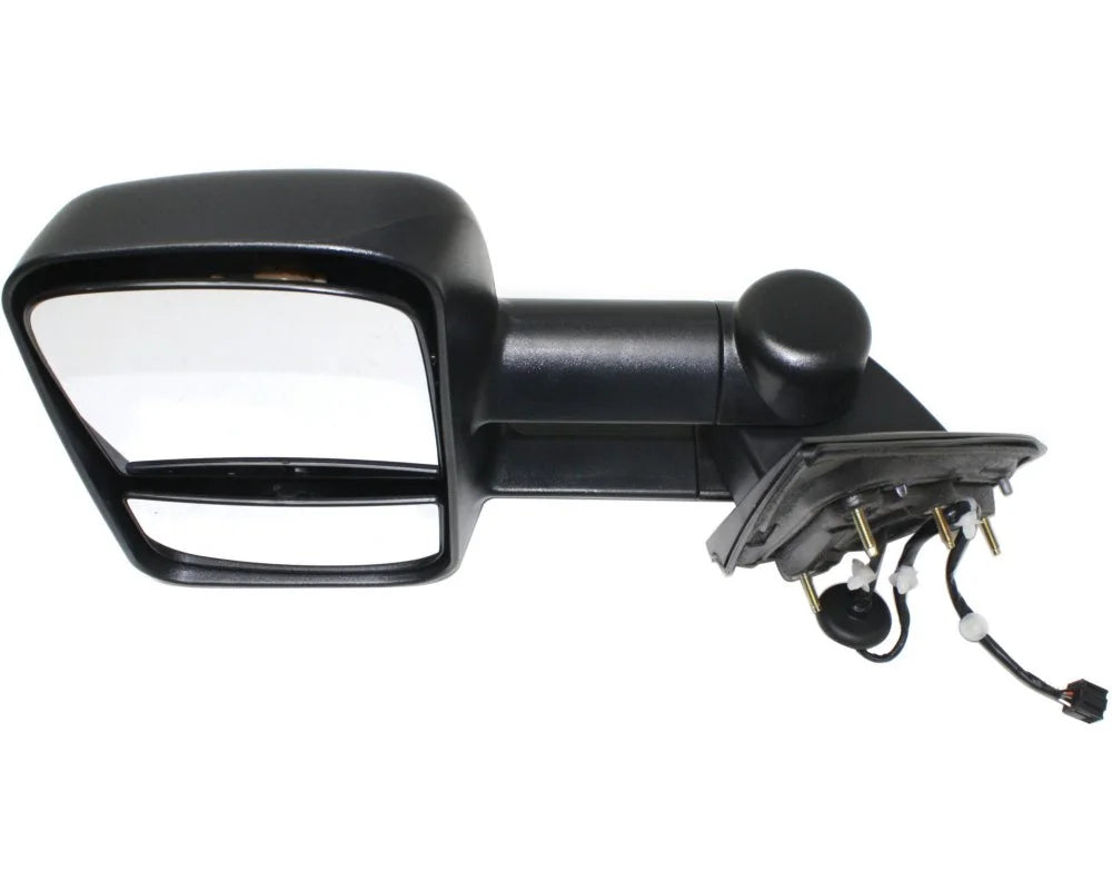 Kool Vue Towing Mirror Compatible With 2015-2018 GMC Sierra 2500 HD Chevrolet Silverado 3500 Left Driver Side Heated w/Blind Spot Corner Glass Textured Black