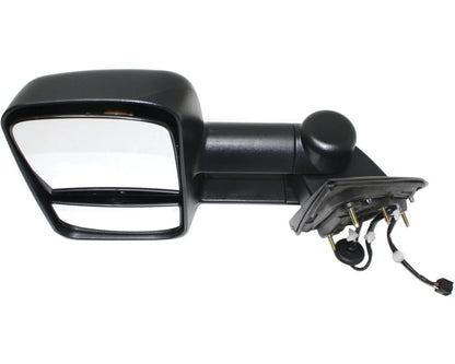 Kool Vue Towing Mirror Compatible With 2015-2018 GMC Sierra 2500 HD Chevrolet Silverado 3500 Left Driver Side Heated w/Blind Spot Corner Glass Textured Black