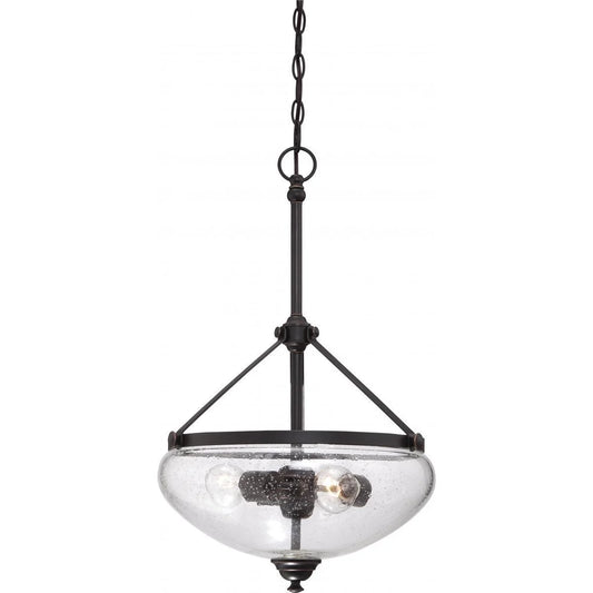 Nuvo 60-5547 - Laurel - 3 Light Pendant w/Clear Seeded Glass
