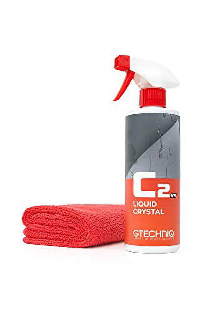 Gtechniq - C2v3 Liquid Crystal Revolutionary Easy Spray-On Polish; Repels Dirt and Provides UV Ray Protection With A Glass-Like Finish (500 ml) + Free Microfiber Towel