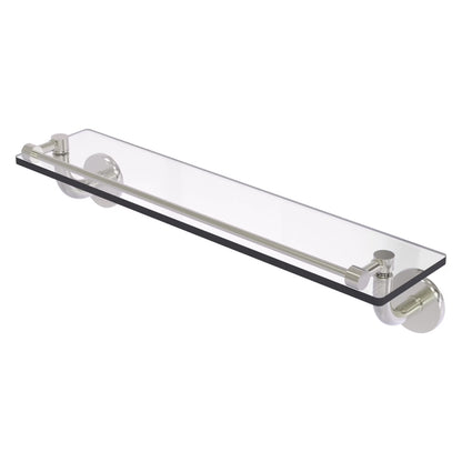 Remi Collection 22 Inch Glass Vanity Shelf with Gallery Rail