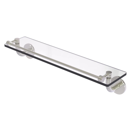 Remi Collection 22 Inch Glass Vanity Shelf with Gallery Rail