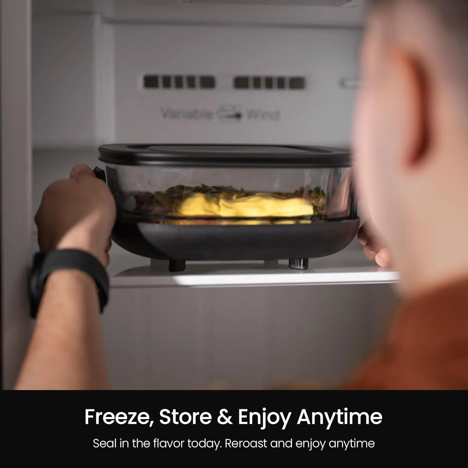 Kismile 5-in-1 Portable Glass Multifunctional Air Fryer with 360° Visualization, 2 Sizes 2.6QT/4.7QT with Lids, 1500W, Refrigerator& Dishwasher Safe