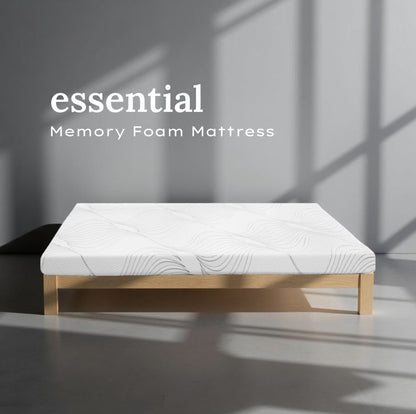 essential 6 Twin Size Firm Gel Memory Foam Mattress, Fiberglass Free, 6 Inch Thick, by Brookshire Rest