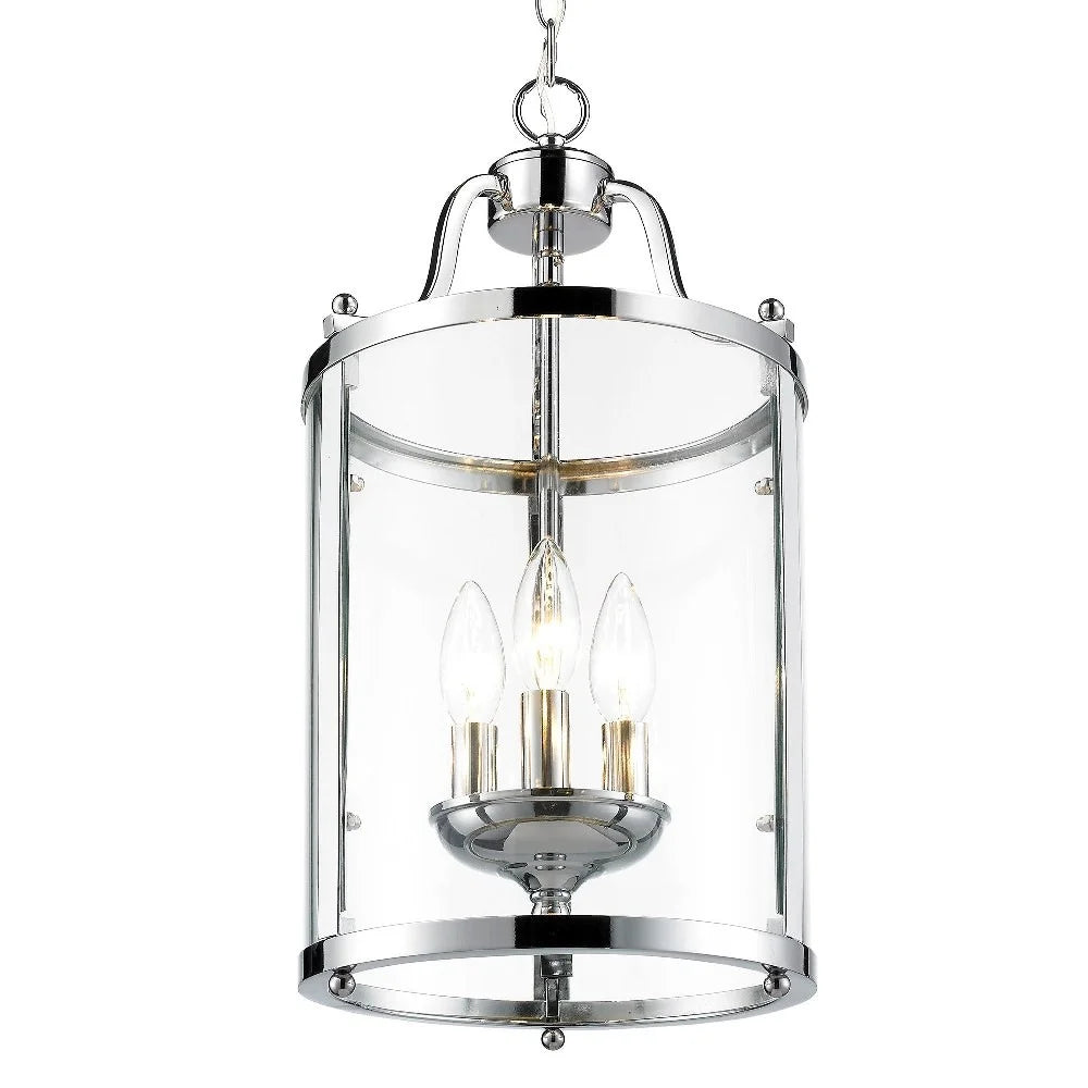 Payton 3-Light Pendant in Rubbed Bronze and Clear Glass