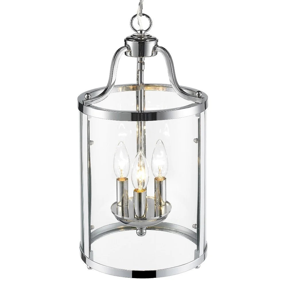 Payton 3-Light Pendant in Rubbed Bronze and Clear Glass