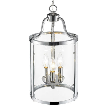 Payton 3-Light Pendant in Rubbed Bronze and Clear Glass