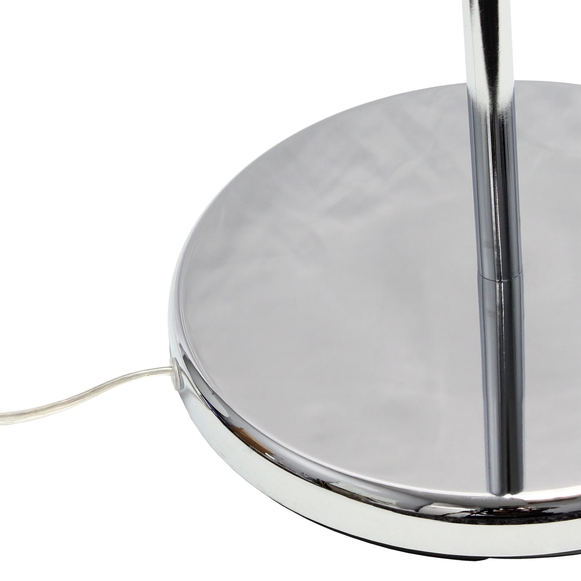 Lalia Home Swing Arm Floor Lamp with Clear Glass Cylindrical Shade, Black Matte