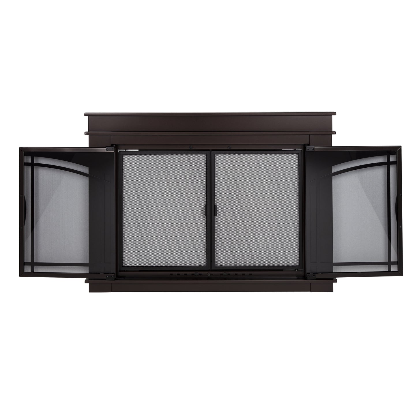 Pleasant Hearth Fenwick Glass Firescreen Oil Rubbed Bronze - Medium