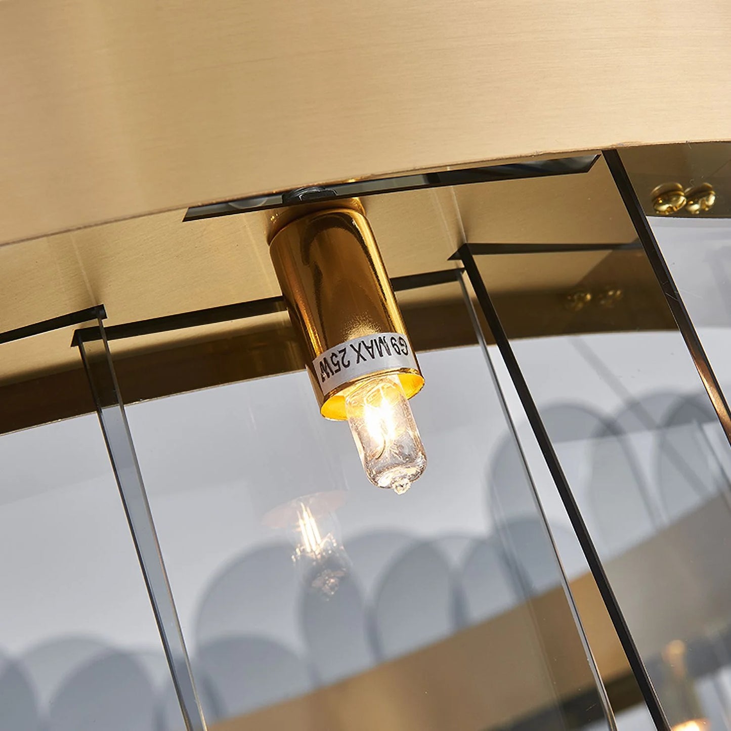 Ozarke Smoke Gray Chandelier Iron Glass Ceiling Light, Warm 3000K (Large)