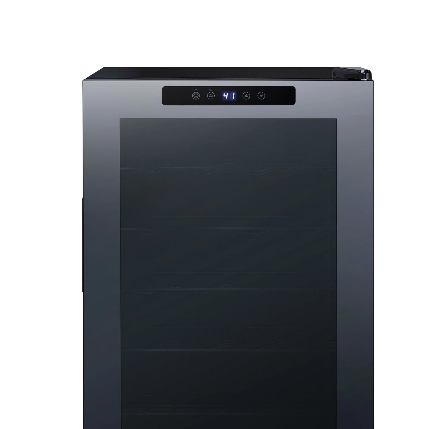 Newair Shadow Series Wine Cooler Refrigerator 24 Bottle, Freestanding Mirrored Wine Fridge with Double-Layer Tempered Glass Door & Compressor Cooling for Reds, Whites, and Sparkling Wine