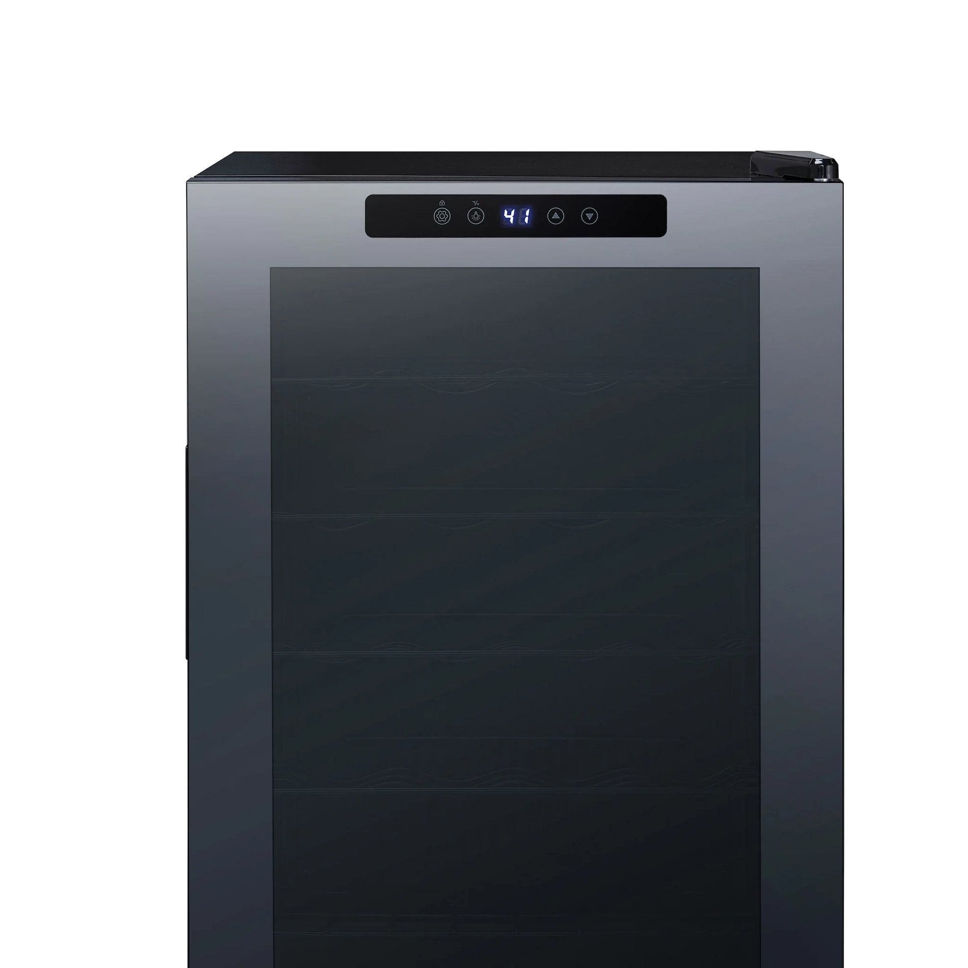 Newair Shadow Series Wine Cooler Refrigerator 24 Bottle, Freestanding Mirrored Wine Fridge with Double-Layer Tempered Glass Door & Compressor Cooling for Reds, Whites, and Sparkling Wine