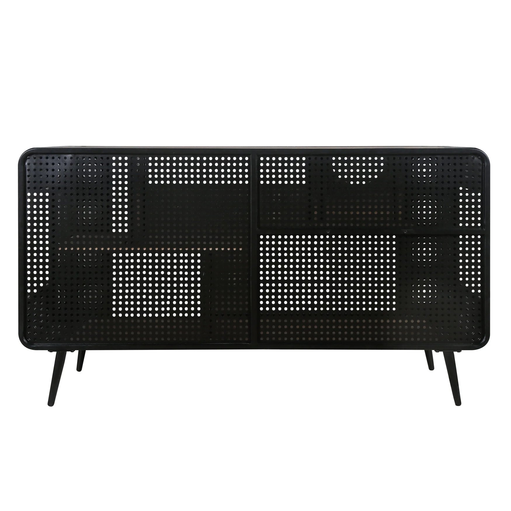 55.12"Spacious Cat House with 2 Sliding Tempered Glass Doors, for Living Room, Bedroom, Hallway, 55.12"L x 22.83"W x 29.92"H Top Board: 110 lbs Load, Cabinet shelf: 60 lbs Load, Black