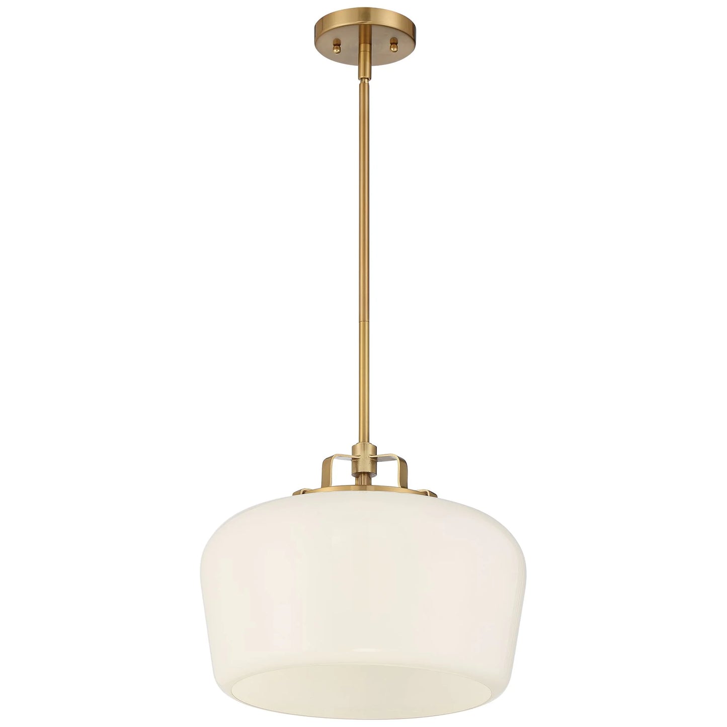 Possini Euro Design Gold Pendant Chandelier 15" Wide Modern Opal White Glass Shade 3-Light Fixture for Dining Room Living House Home Kitchen Island