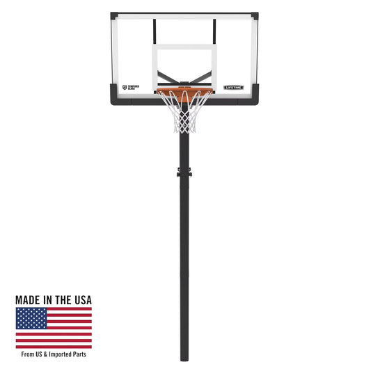Lifetime 54-Inch Tempered Glass Adjustable In-Ground Basketball Hoop