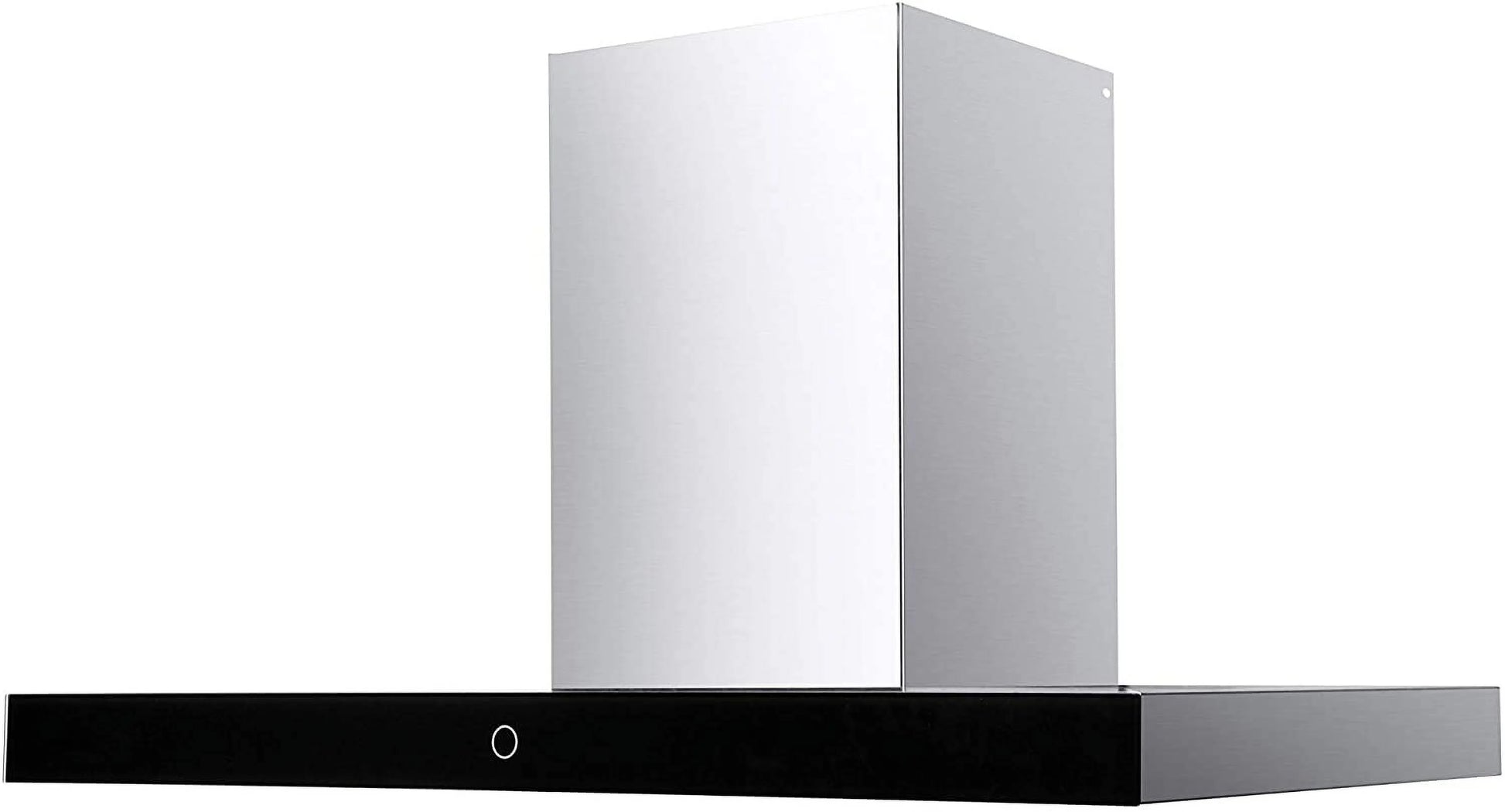 Hauslane Chef Series WM-739 30-inch Wall Mount Range Hood | T-Style with Black Glass Panel | 3 Speed, Professional Suction, Touch Control, Baffle Filters | Vented or Ductless