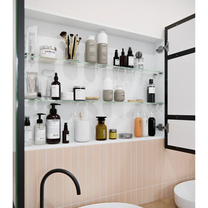 Glass Warehouse Stainless Steel Square Medicine Cabinet Satin Brass