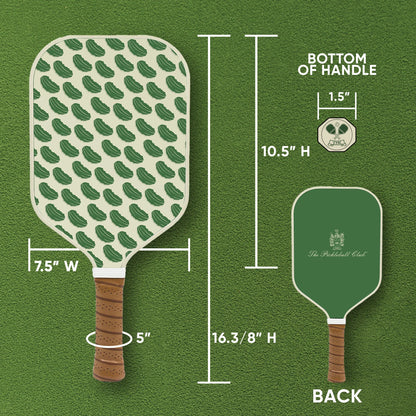 The Pickleball Club - Exclusive, Signature, Pickleball Paddle | Fiberglass Surface with High Grit & Spin | Composite Honeycomb Core, Lightweight | Extended Handle, Pickleball & Travel Bag