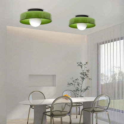Arturesthome Modern Glass Semi Flush Mount Ceiling Light Fixture
