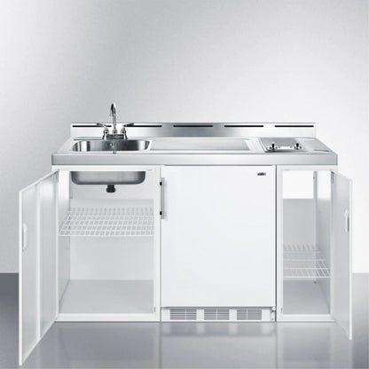 Summit C60glass 60 Inches Combo Kitchen - Stainless Steel