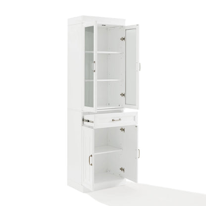 Crosley Brands Stanton 2Pc Glass Door Pantry Set White - 2 Pantries