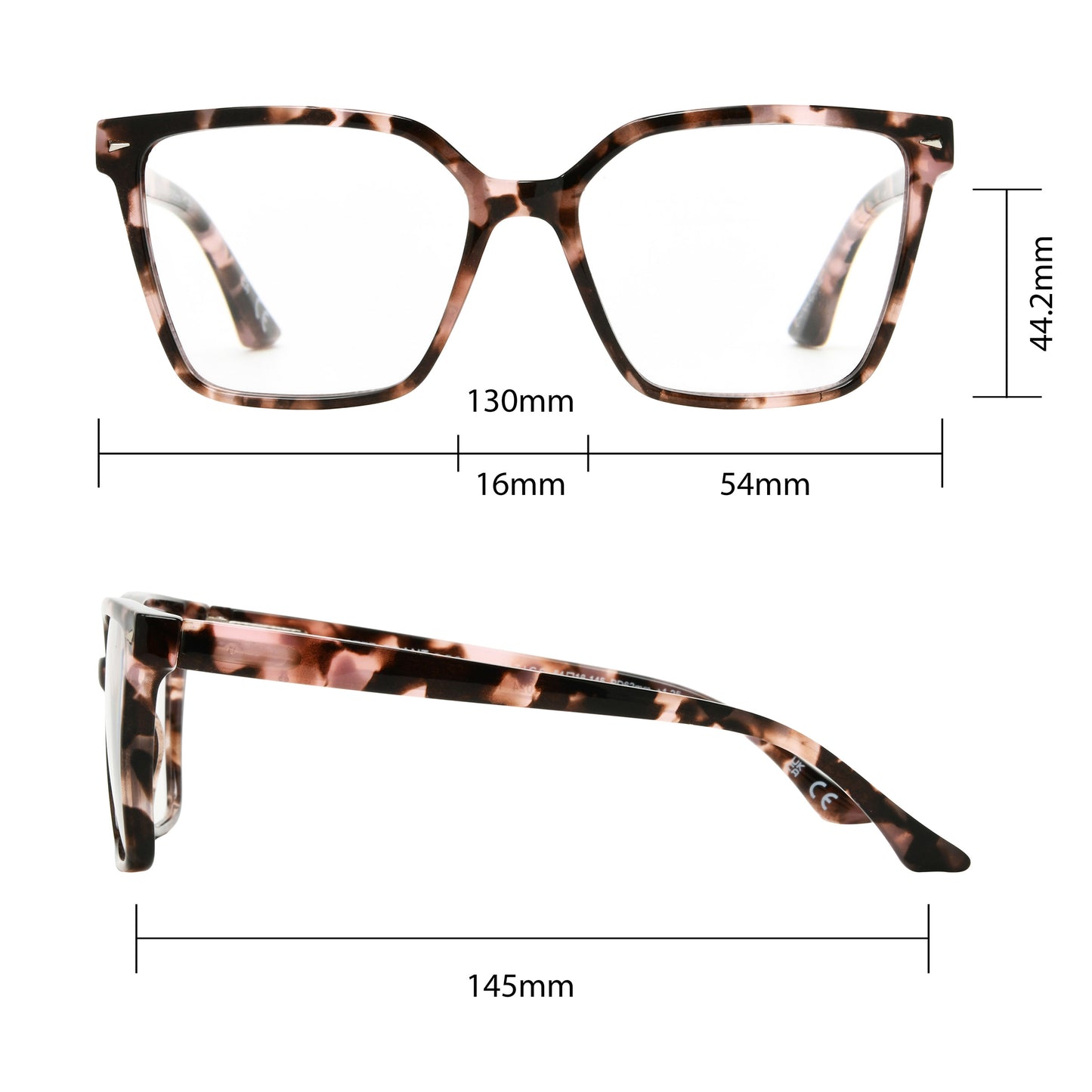 Design Optics by Foster Grant #813 Oversized Square Reading Glasses, 3-pack