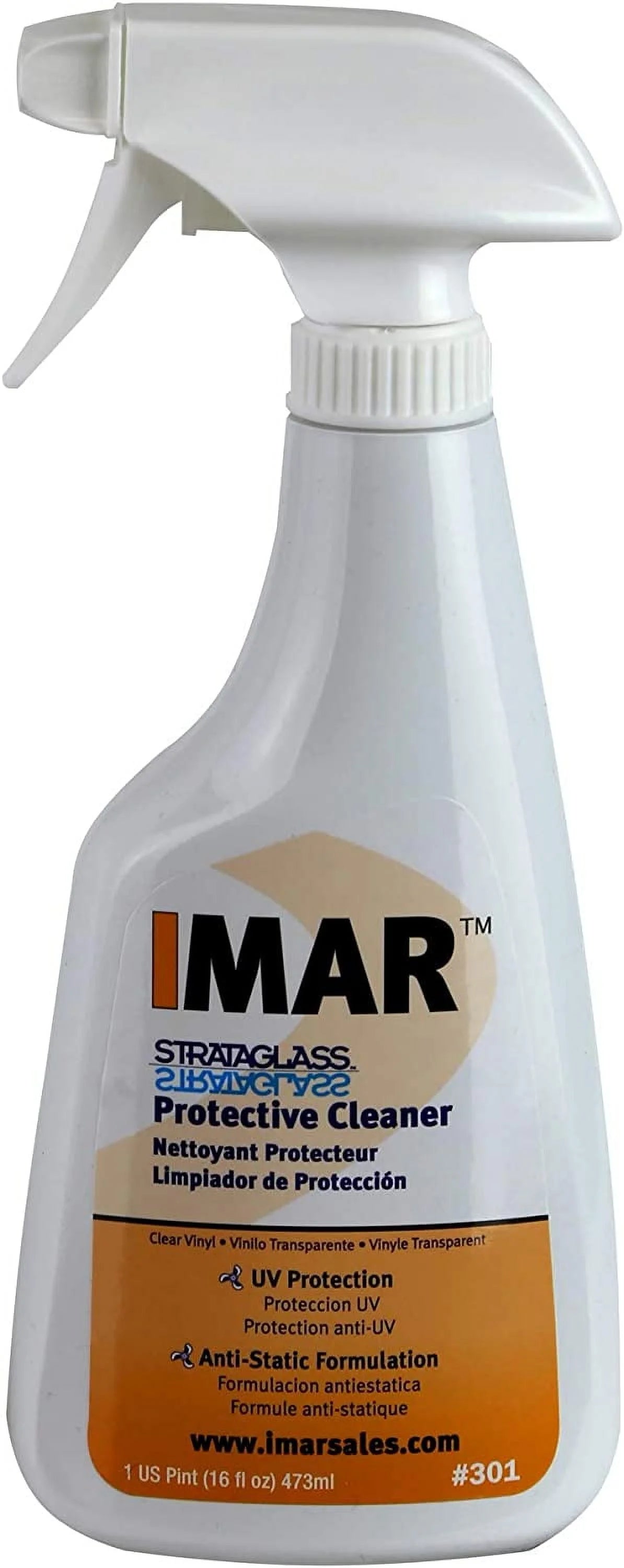 Bundle Includes 16 Ounce Bottles of Imar 301 Strataglass Cleaner, 302 Polish, 401 Yacht Soap with 1 Microfiber Detailing Cloth (4 Total Items)