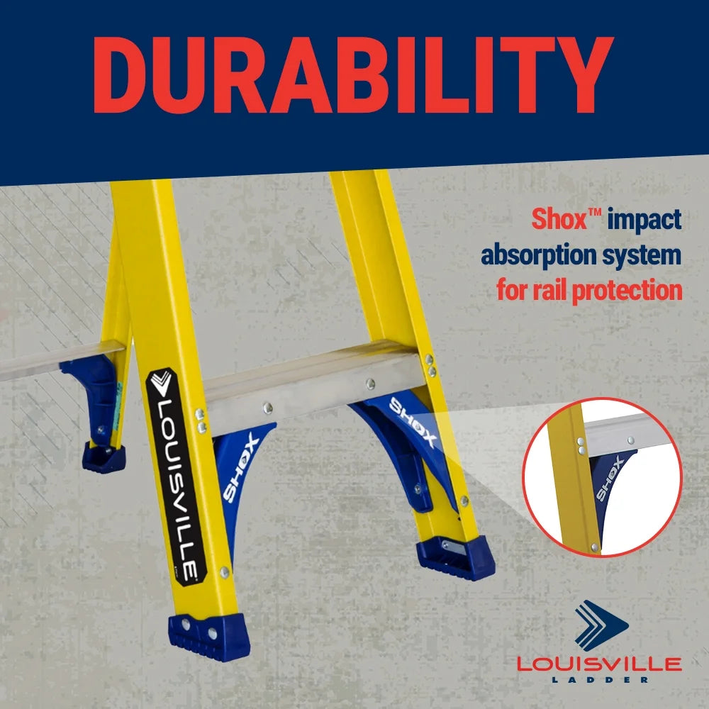 Louisville Ladder 5-Foot Fiberglass Step Ladder, 250-Pound Load Capacity, Type I, FS2005