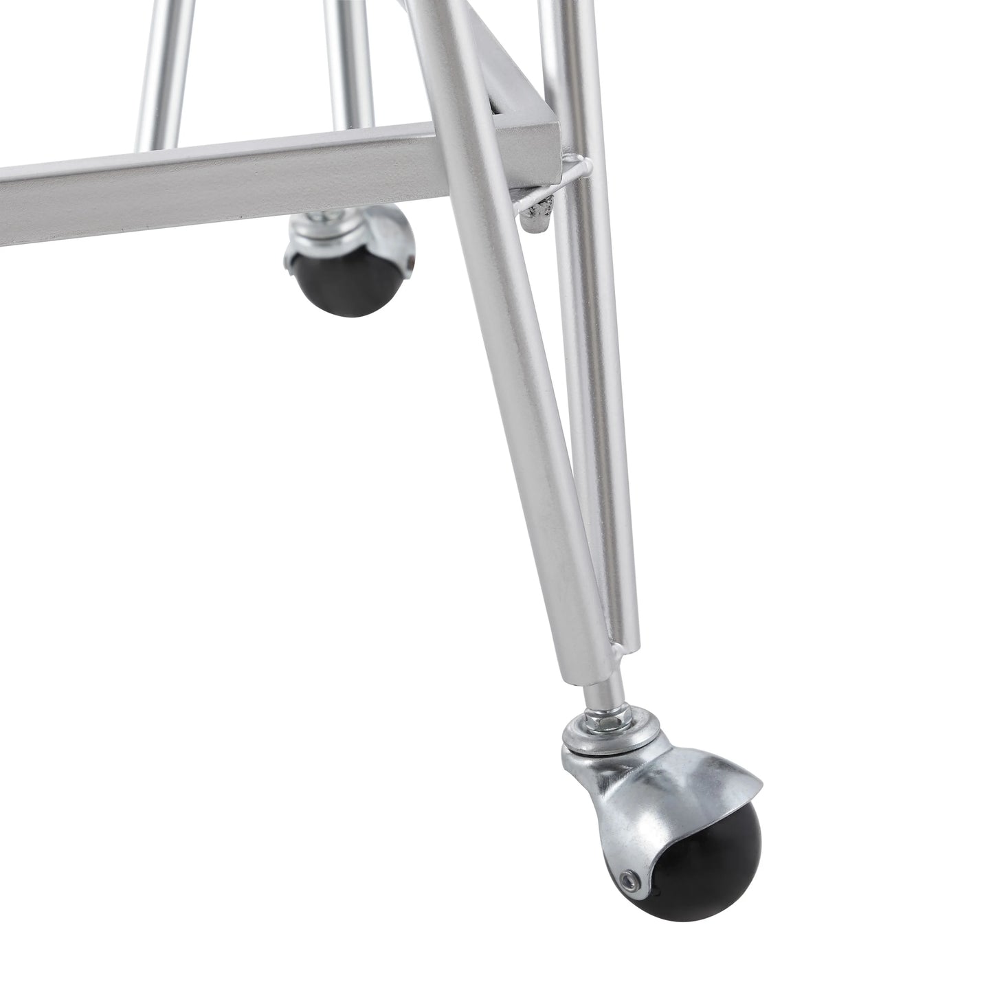 Linon 2-Tier Mobile Metal & Glass Bar Cart, 32.5" H, Chrome