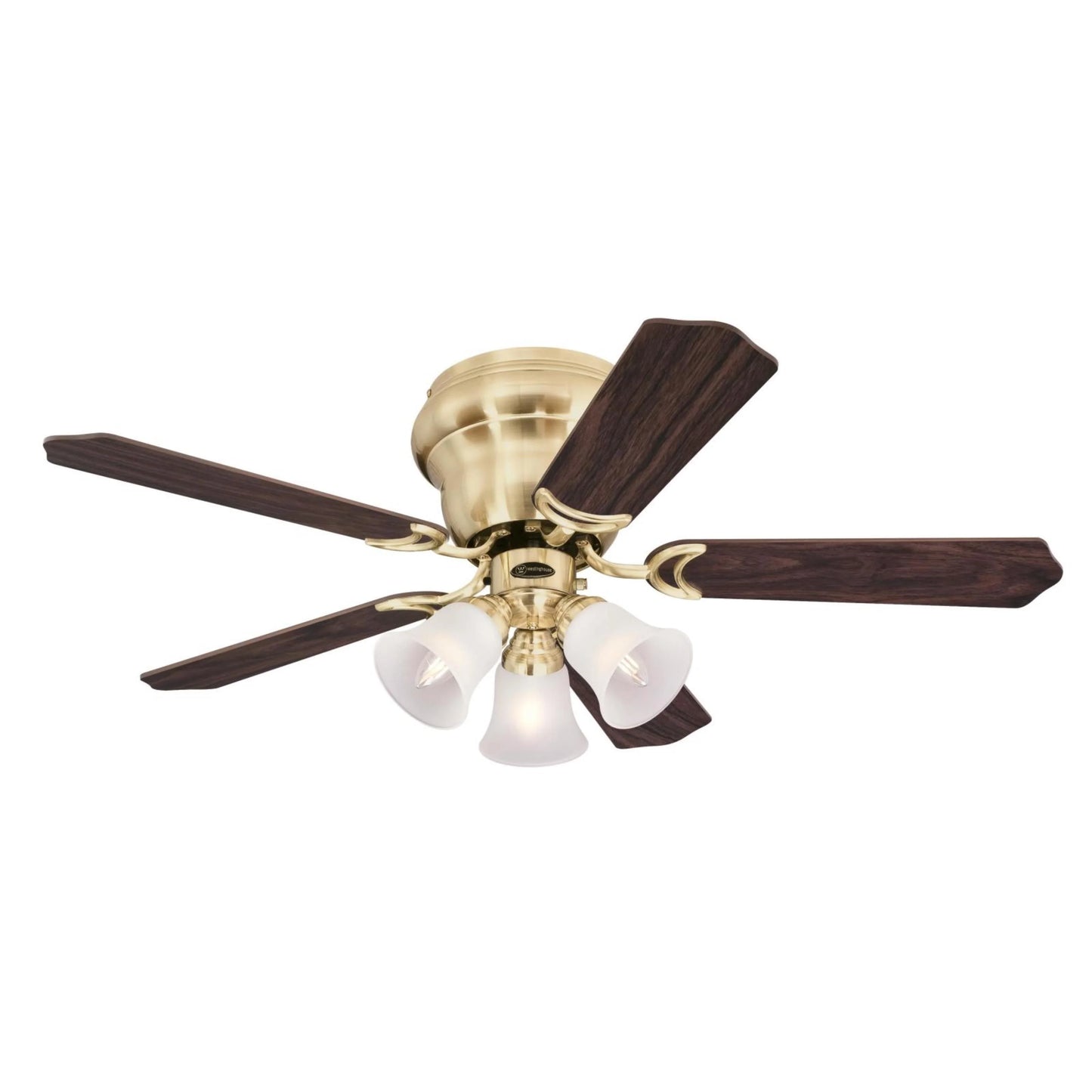 Westinghouse Contempra Trio 42 in. Oil Rubbed Bronze Finish Reversible Blades (Dark Cherry/Walnut) Frosted Glass