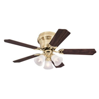Westinghouse Contempra Trio 42 in. Oil Rubbed Bronze Finish Reversible Blades (Dark Cherry/Walnut) Frosted Glass