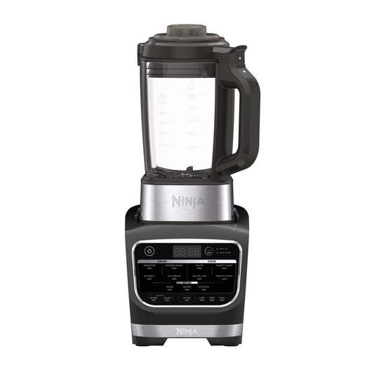 Ninja Foody Cold & Hot Cook Hot Soups, Sauces and Dips Blender with 1400 Peak Watts to Crush Frozen Drinks & Smoothies Nonstick Glass Pitcher (HB152), 64 oz, Black