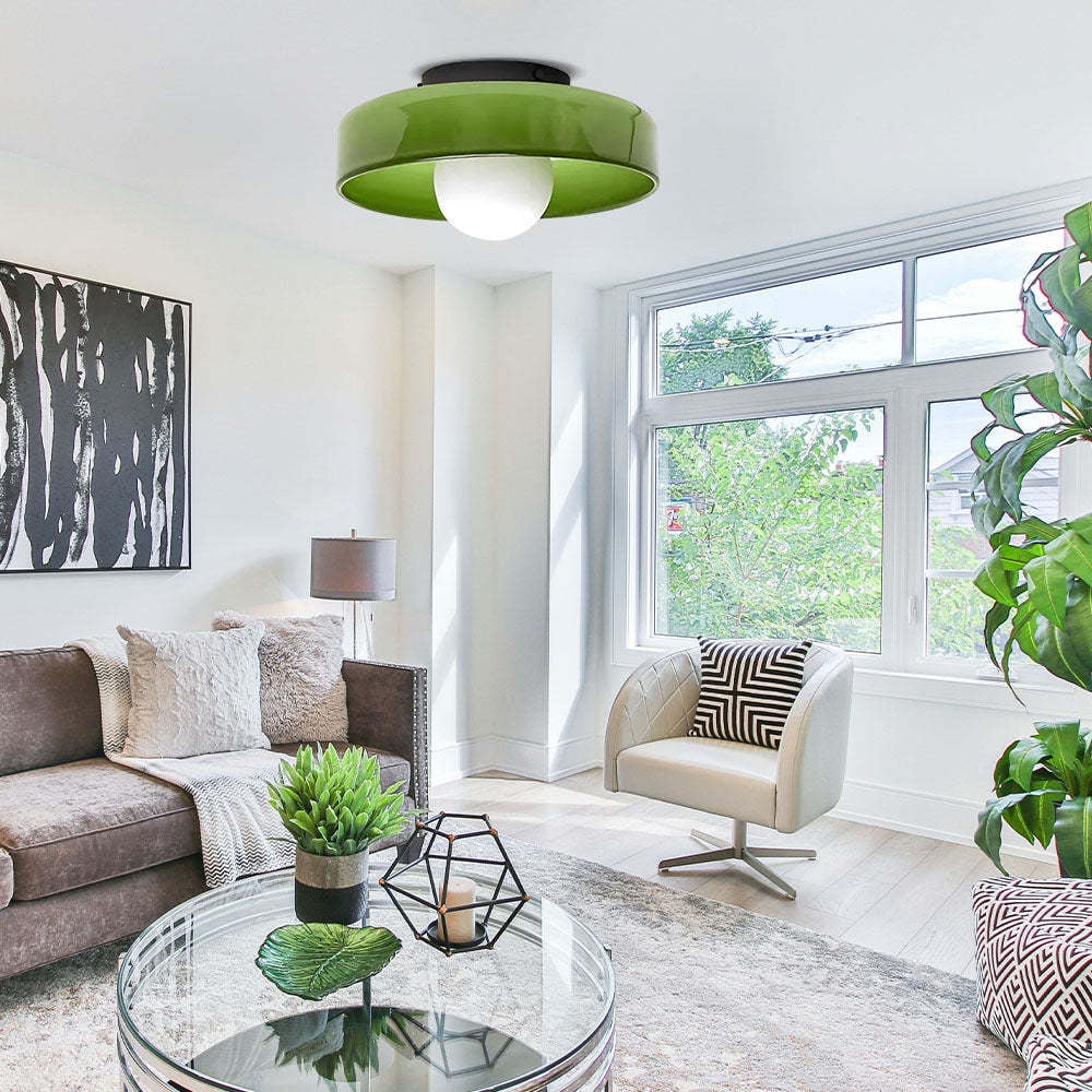 Arturesthome Modern Glass Semi Flush Mount Ceiling Light Fixture