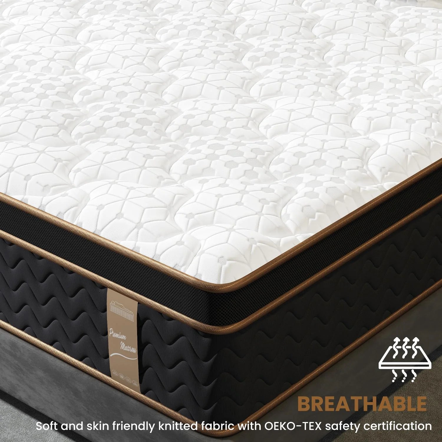 10" Twin Plush Hybrid Mattresses with Independently Encased Coils & Gel Memory Foam, Fiberglass-Free, Motion Isolation-Edge Support, Mattress in a Box, CertiPUR-US Certified