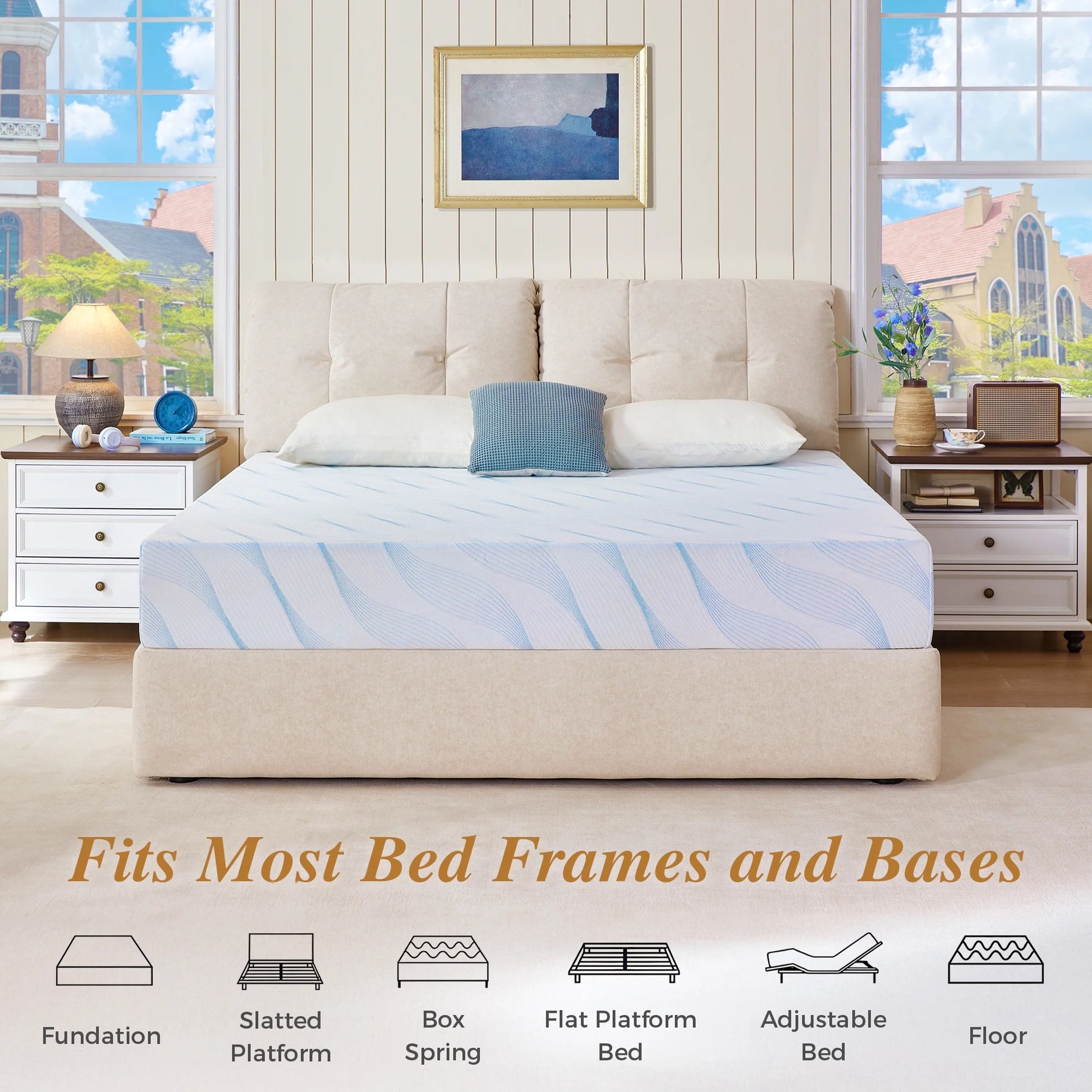 Sailvan Memory Foam Mattress in a Box ,10 Inch Full size Mattress,Medium Firm, Zoned Pressure Relief, Fiberglass free,Certified Safe Foams & Fabric