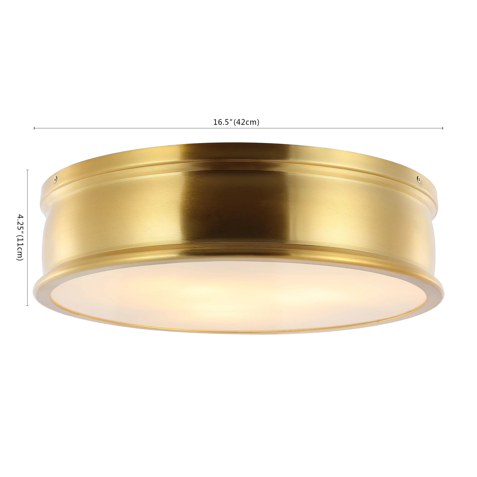 SAFAVIEH Adria 16 in. Modern 3-Light Brass Gold Iron Mount Light with Glass Shade