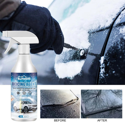 XEOVHV Deicer Spray for Car Windshield, De-Icer for Car Windshield,Fast Ice Melting and Snow Remover for Winter Car Glass 60ml/3.1oz