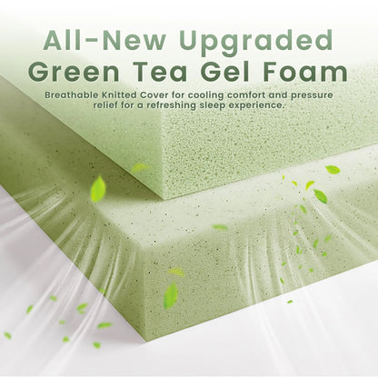 5 Inch Gel Memory Foam Mattress in a Box, Fiberglass Free, Medium Firm Pressure Relief for Cooler Sleep Supportive, Comfortable and Supportive, White