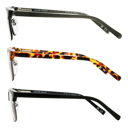 Design Optics by Foster Grant #814 Modern Club Reading Glasses, 3-pack