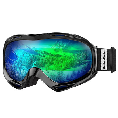 OutdoorMaster Ski Goggles OTG - over Glasses Ski/Snowboard Goggles for Men, Women & Youth - 100% UV Protection