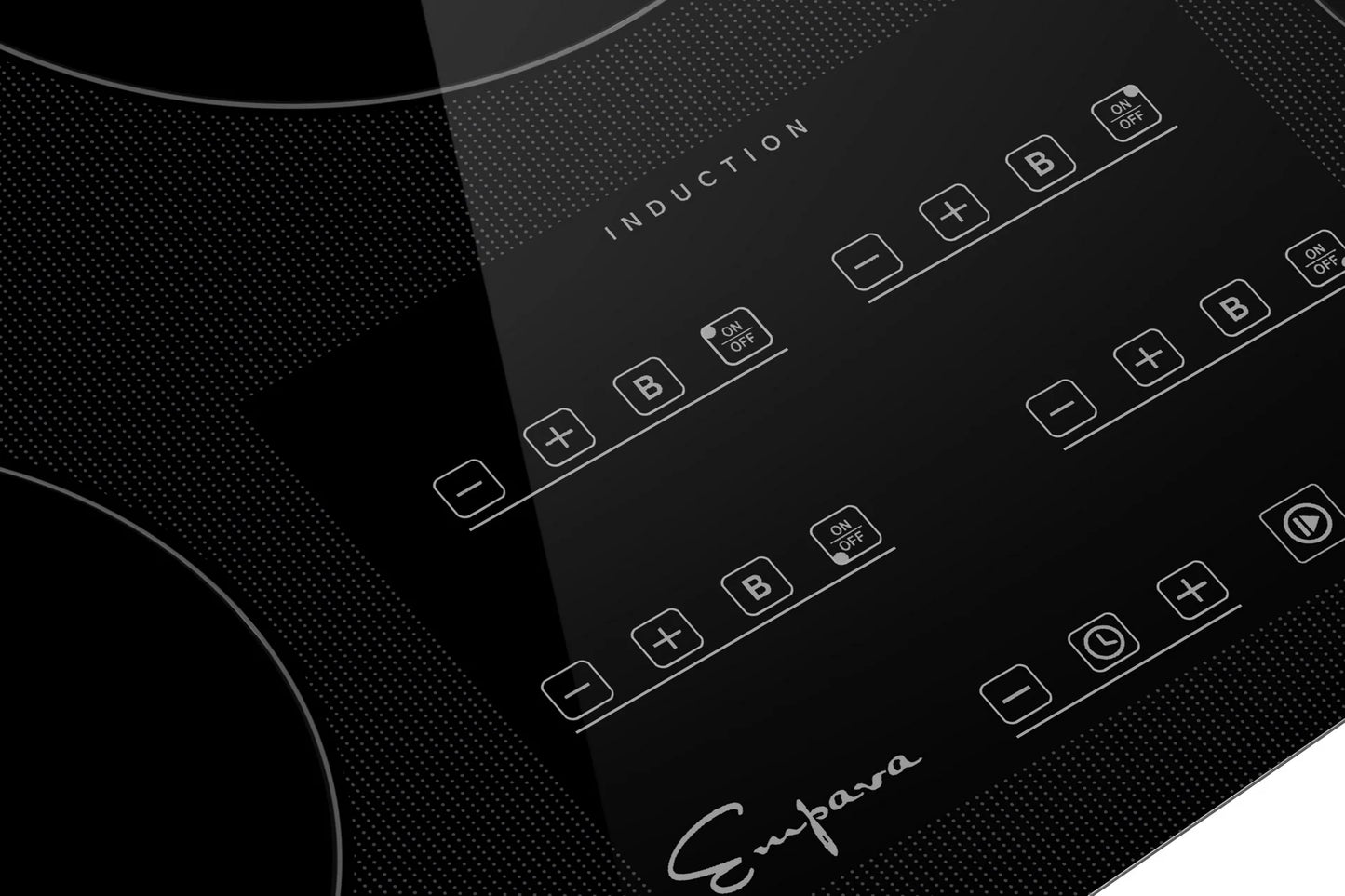 Empava 30° EMPV-IDC30 Induction Cooktop with 4 Booster Burners on Black Vitroceramic Glass