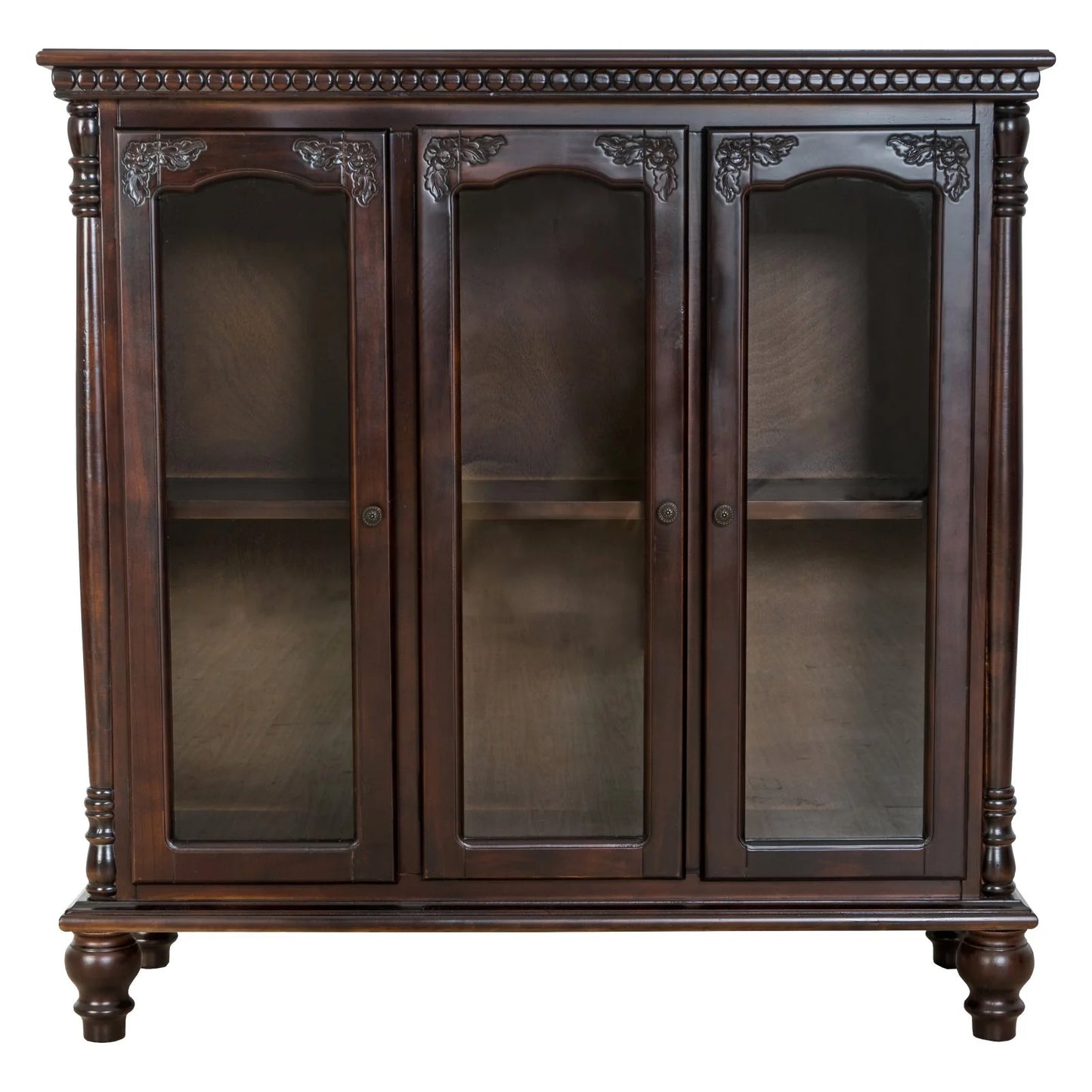 Wayborn Home Furnishings JC010W 39.5 x 39 x 14 in. Glass Door Cabinet - White