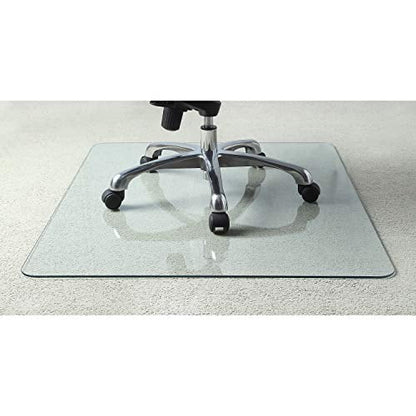 Lorell Chairmat Tempered Glass 46"Wx36"Lx1/4"H Clear 82833