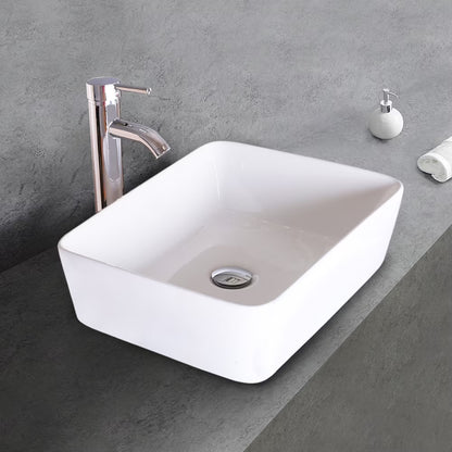 Eclife 16.5" Square Glass Vessel Sink