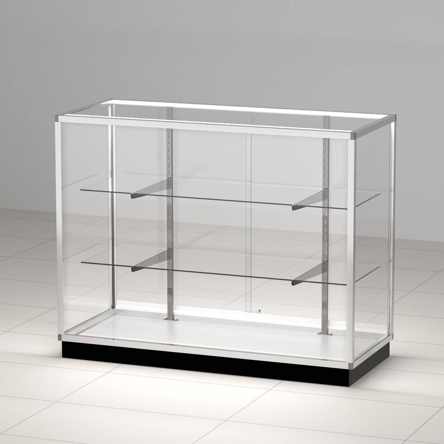 48° D * 20° W * 38° H - full vision glass display case