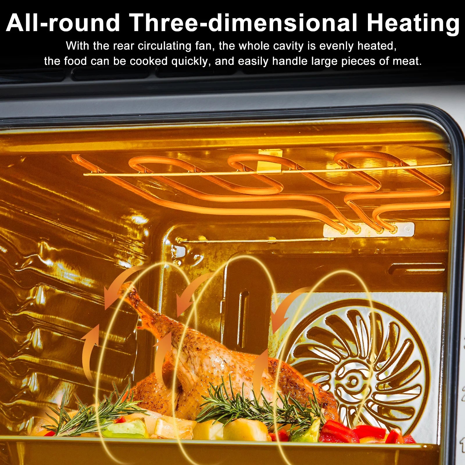 24''Electric Single Wall Oven, 2.5 CF Capacity, Built-in Single Wall Oven with Air Frying 5 Cooking Functions, Double-Layered Glass Door, Mechanical Knobs,Ideal for Kitchen Oven(Black)